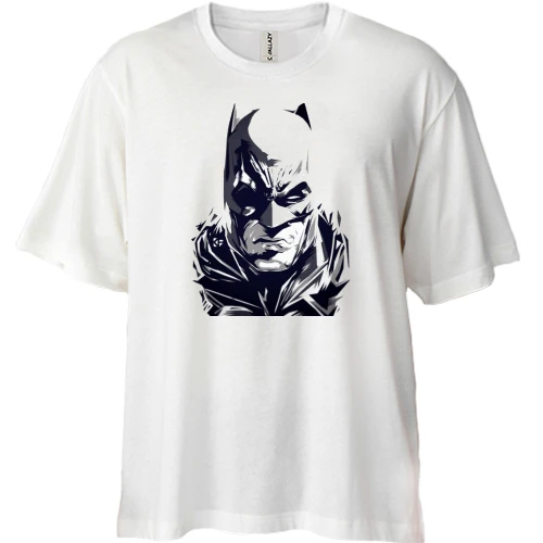 Футболка двунитка Oversize, Белый, Marvel Hero (Batman)