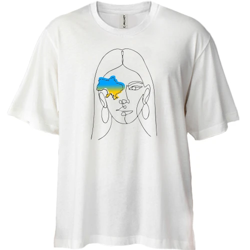 Футболка двонитка Oversize, Білий, Україна в моїх очах