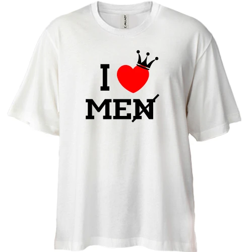 Футболка двунитка Oversize I love me