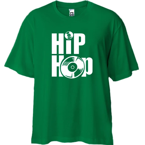 Футболка двунитка Oversize, Белый, I love Hip Hop
