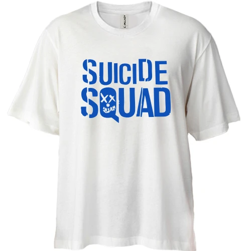 Футболка двонитка Oversize, Білий, Suicide Squad (Загін самогубців)