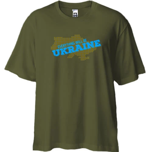 Футболка двонитка Oversize, Хакі, Everything Will Be Ukraine (2)