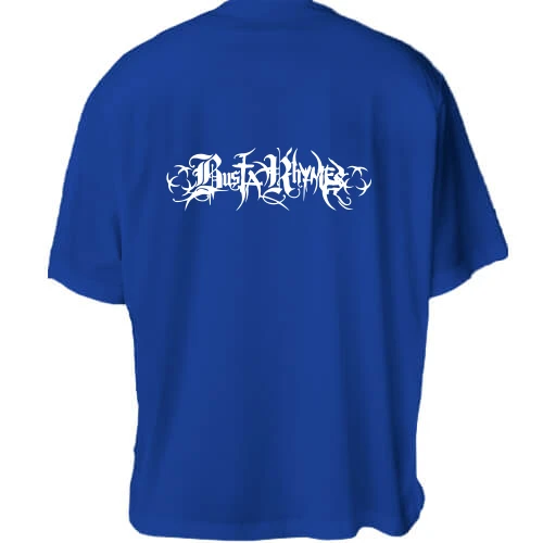 Футболка двунитка Oversize, Синий, Busta Rhymes