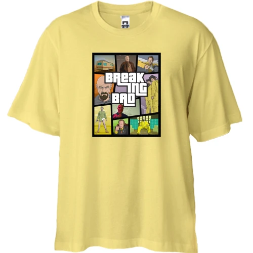 Футболка двунитка Oversize, Желтый, Breaking Bad (GTA Style)