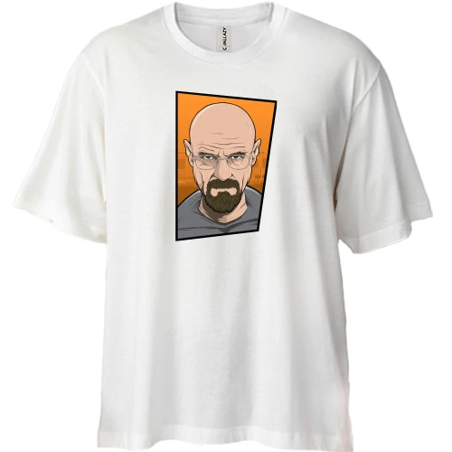Футболка двунитка Oversize, Белый, Breaking Bad - Хайзенберг Art