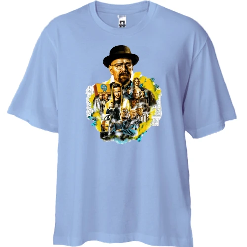 Футболка двунитка Oversize, Белый, Breaking Bad (киногерои)