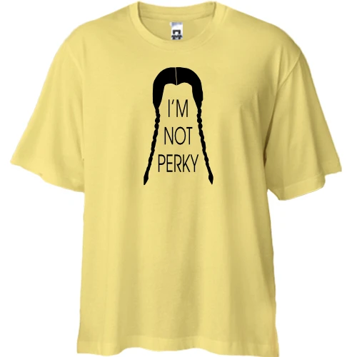 Футболка двунитка Oversize, Желтый, I`m not Perky