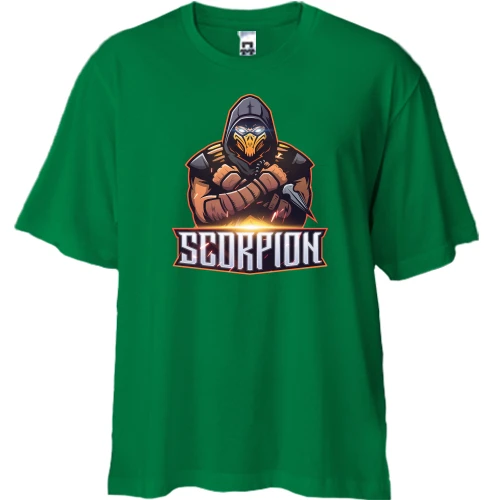 Футболка двунитка Oversize Mortal Kombat Scorpion
