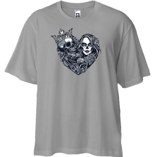 Футболка двонитка Oversize "Кохання до гроба"