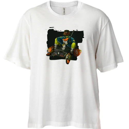 Футболка двунитка Oversize, Белый, "Street SWAG"