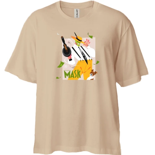 Футболка двонитка Oversize, Бежевий, "Musk"