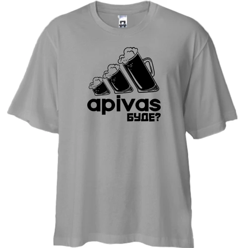 Футболка двунитка Oversize "apivas буде?"