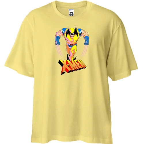 Футболка двонитка Oversize, Жовтий, "X-MEN"