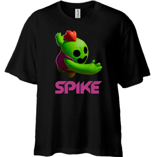Футболка двунитка Oversize, Черный, "Spike" из игры Brawl Stars
