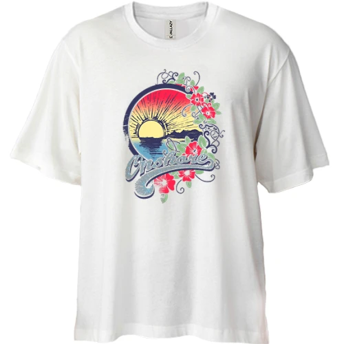 Футболка двунитка Oversize с закатом