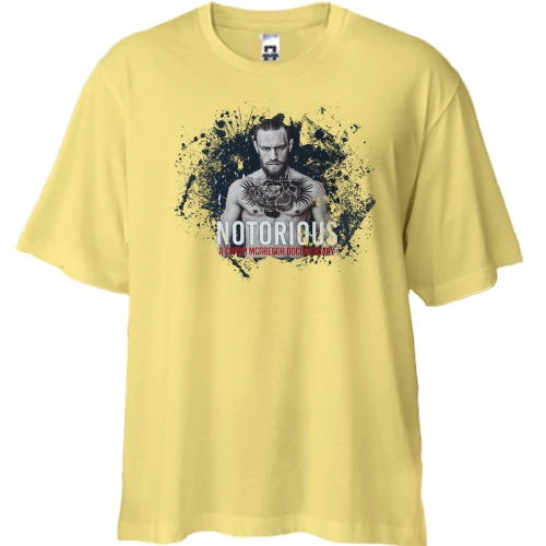 Футболка двонитка Oversize з Конором Макгрегором "Notorius"