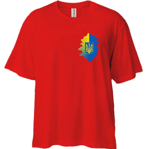 Футболка двунитка Oversize "Герб Украины"