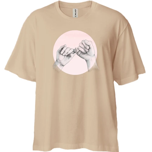 Футболка двунитка Oversize, Белый, "Дружба"
