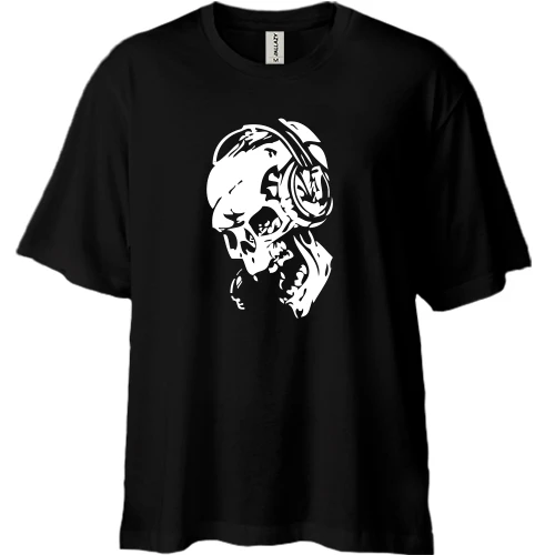 Футболка двунитка Oversize с черепом 2