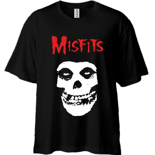 Футболка двонитка Oversize, Чорний, Misfits