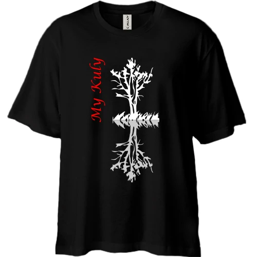 Футболка двунитка Oversize, Черный, My Kuly