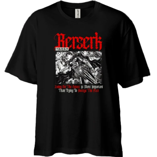 Футболка двунитка Oversize Манга Берсерк Гатс