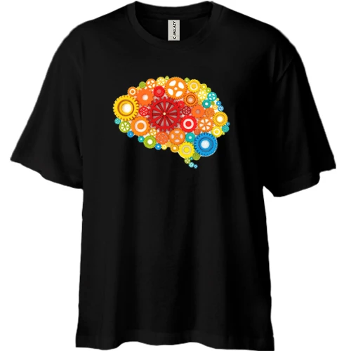 Футболка двунитка Oversize, Черный, Mind