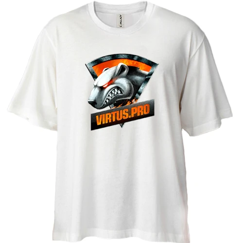 Футболка двунитка Oversize, Белый, Virtus.pro HD