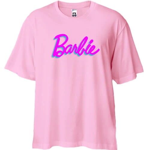 Футболка двунитка Oversize, Розовый, Barbie"party"
