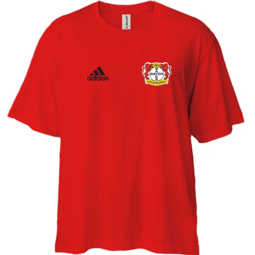 Футболка двонитка Oversize Байер 04 (Bayer 04 Leverkusen) mini