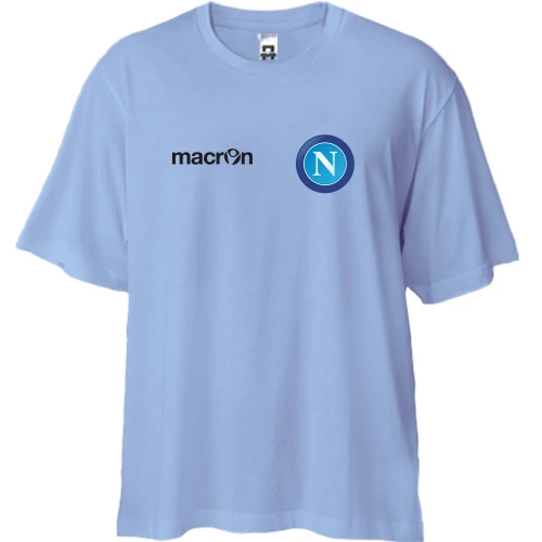 Футболка двонитка Oversize, Синій, FC Napoli (Наполі) mini