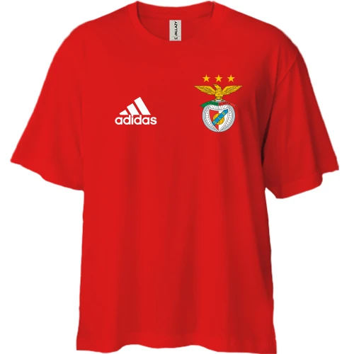 Футболка двонитка Oversize, Червоний, FC Benfica (Бенфіка) mini