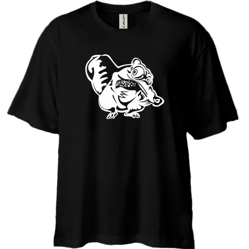 Футболка двунитка Oversize, Черный, Мое