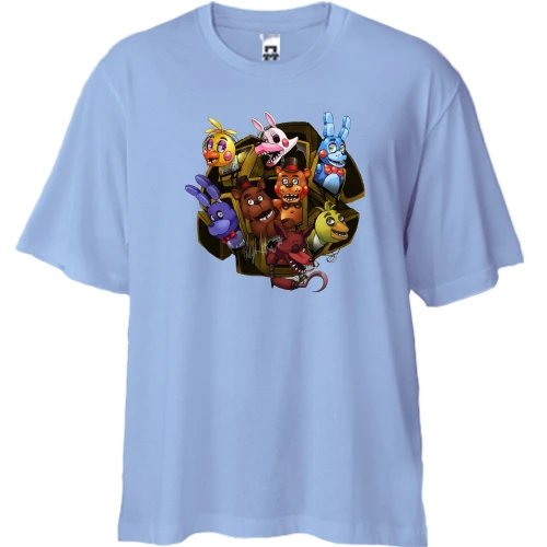 Футболка двунитка Oversize, Синий, Five Nights at Freddy’s (2)