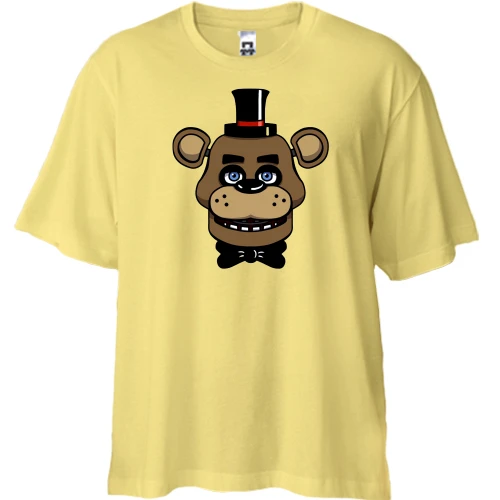 Футболка двунитка Oversize, Желтый, Freddy FNAF