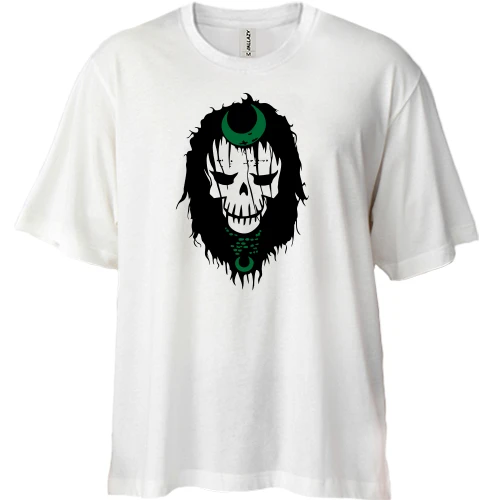 Футболка двунитка Oversize, Белый, Ведьма (Suicide Squad)