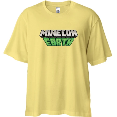 Футболка двунитка Oversize, Желтый, MINECON Earth