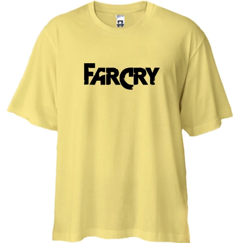 Футболка двунитка Oversize, Желтый, Far Cry лого
