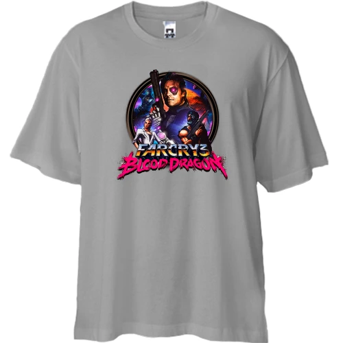 Футболка двунитка Oversize, Серый, Far Cry Blood Dragon