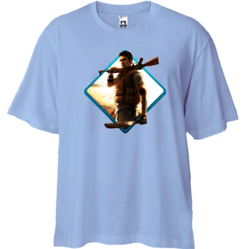 Футболка двунитка Oversize, Синий, Far Cry Man