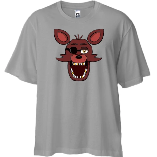 Футболка двонитка Oversize, Сірий, Five Nights at Freddy’s - Фоксі