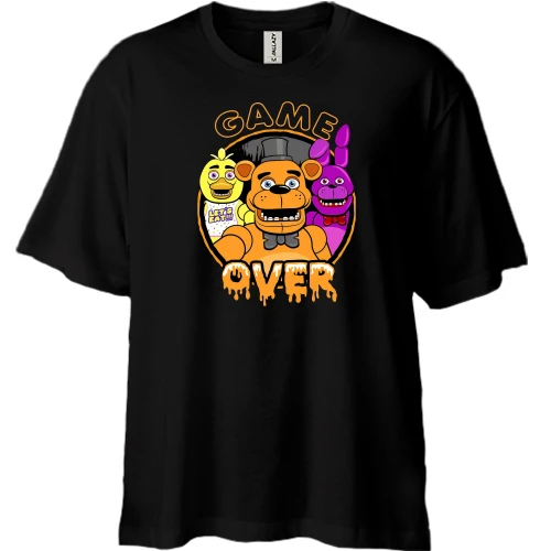Футболка двунитка Oversize, Черный, Five Nights at Freddy’s Game Over (2)