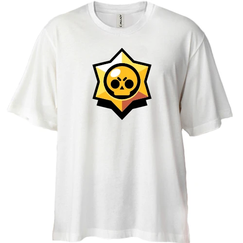 Футболка двунитка Oversize Звезда "Brawl Stars"