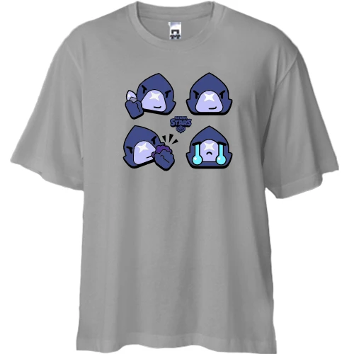 Футболка двунитка Oversize Brawl Stars - Ворон