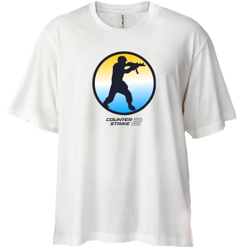 Футболка двунитка Oversize Counter Strike 2 (UA colors)