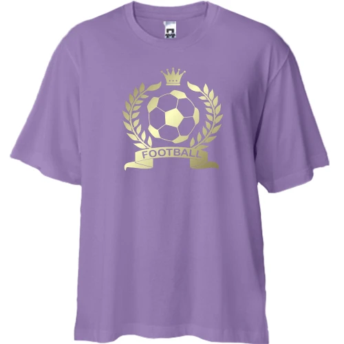 Футболка двонитка Oversize, Лавандовий, Football