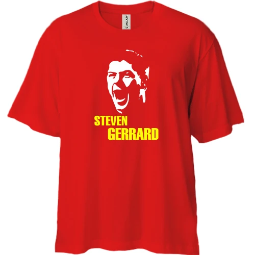 Футболка двонитка Oversize, Червоний, Gerrard силует