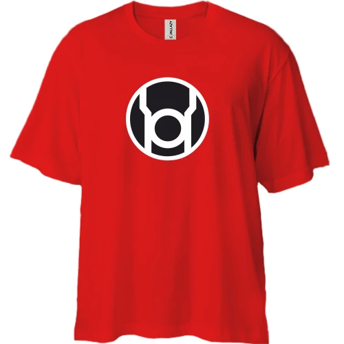 Футболка двунитка Oversize, Красный, Red Lantern