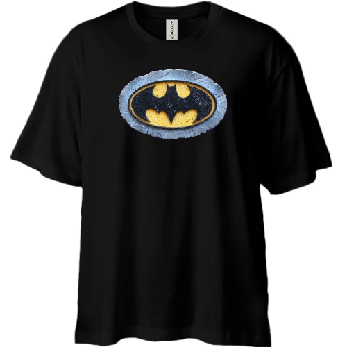 Футболка двунитка Oversize каменный Batman