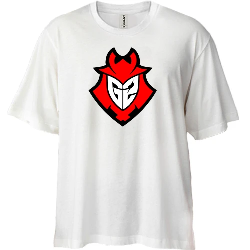 Футболка двунитка Oversize, Белый, G2 eSports